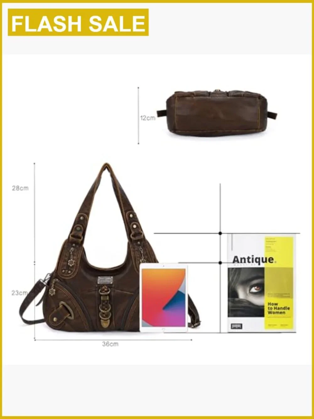 Large Hobo Satchel Purse for Women Faux Leather Shoulder Bag